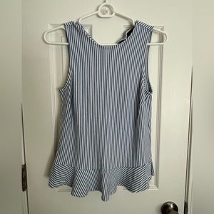 Light blue striped tank top